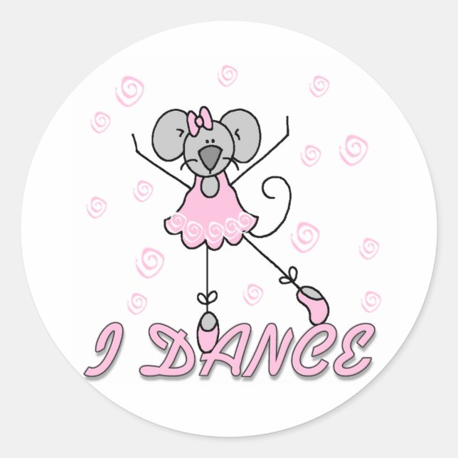 I Dance Mouse Ballet Sticker (Front)