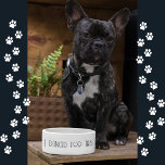 I danced for this funny pet dog cat food ceramic bowl<br><div class="desc">My dog's food dance is better than any TikTok trend I've ever seen lol! This simple design features a funny saying "I danced for this". Great for your dog or cat. Click Personalize this template to change the text or font style.</div>
