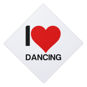 I  DANCING HEART GRADUATION CAP TOPPER