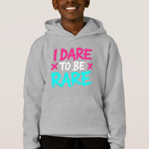 I Dare to Be Rare Motivational & Empowerment Quote Hoodie