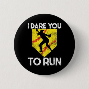 I Dare You To Run Softll Catcher Game Day Vibes So Button