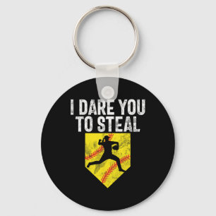 I Dare You To Steal Softll Catcher Game Day Vibes Keychain