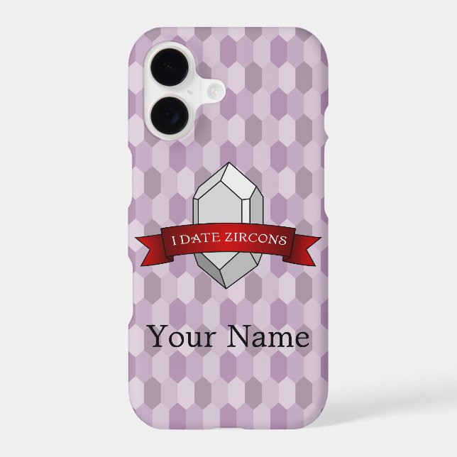 I Date Zircons Banner Case-Mate iPhone Case (Back)