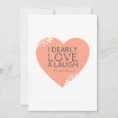 I Dearly Love A Laugh - Jane Austen Quote (Front)