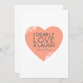 I Dearly Love A Laugh - Jane Austen Quote (Front/Back)