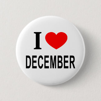 I ❤️ DECEMBER I LOVE DECEMBER I HEART DECEMBER BUTTON