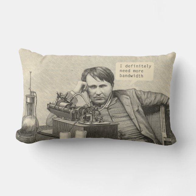 I Definitely Need More Bandwidth Lumbar Pillow (Front)