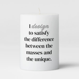 I Design Pillar Candle