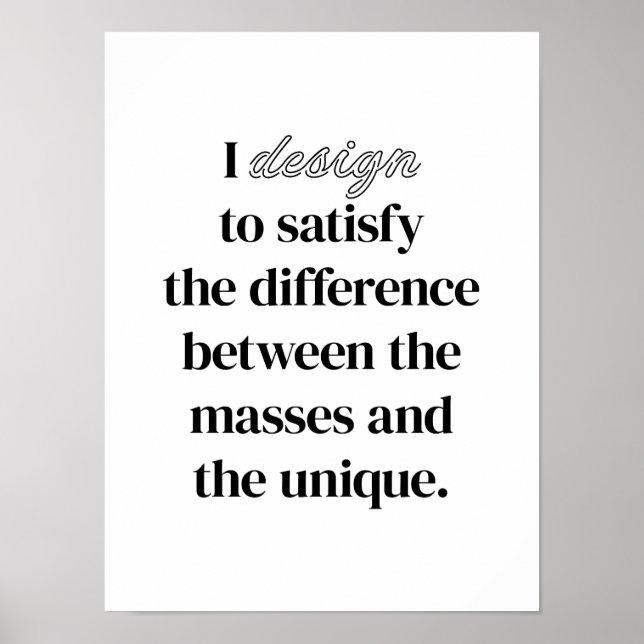 I Design Poster (Front)