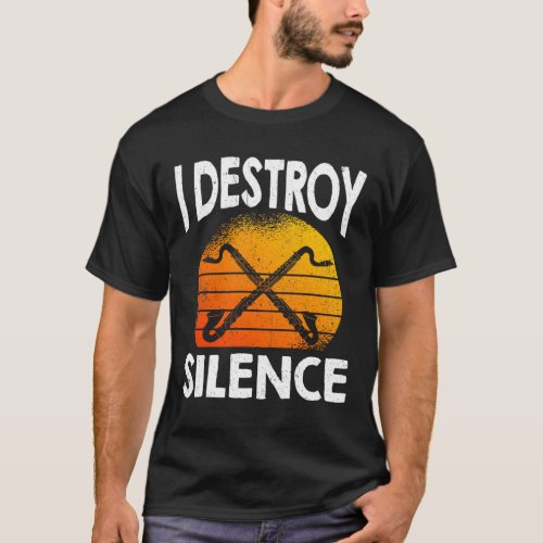 I Destroy Silence Bass Clarinetist T_Shirt