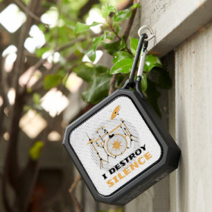 I Destroy Silence Funny Drummer Bluetooth Speaker