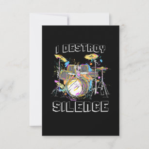 I Destroy Silence Thank You Card