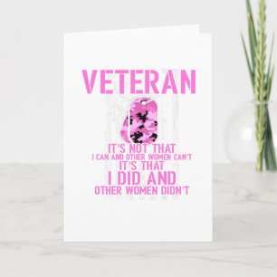 I Did And Other Women Didn't USA Veteran Female Card