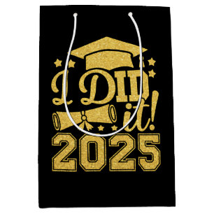 I Did It 2025 Graduate Graduation Class Of 2025 Medium Gift Bag