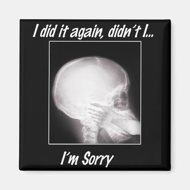 I did it Again, Didn't I? I'm So Sorry Magnet (Front)
