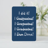 I did it Funny Graduation Party Invitation Card (Standing Front)