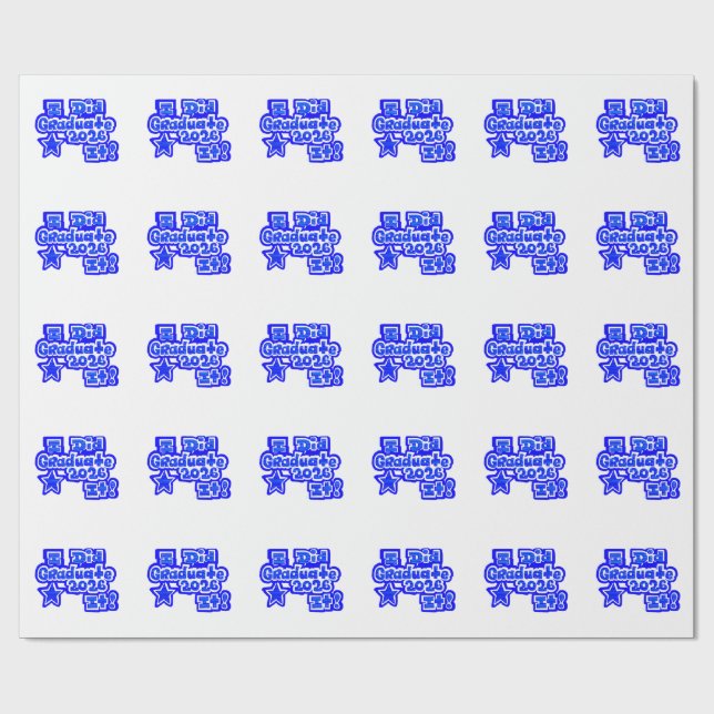 I Did it!, Graduate 2026 Wrapping Paper (Flat)