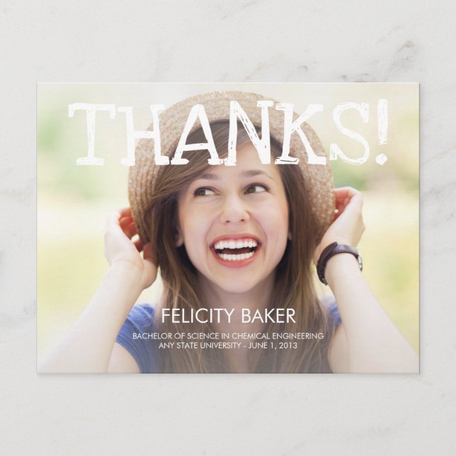 I Did It! Graduation Thank You Card (Front)