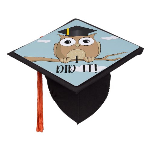I Did It Owl Cap Topper