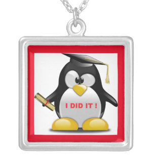 I DID IT SILVER PLATED NECKLACE