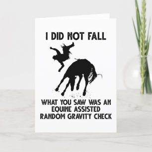 I Did Not Fall What You Saw Was An Equine Assisted Letterpress Thank You Card