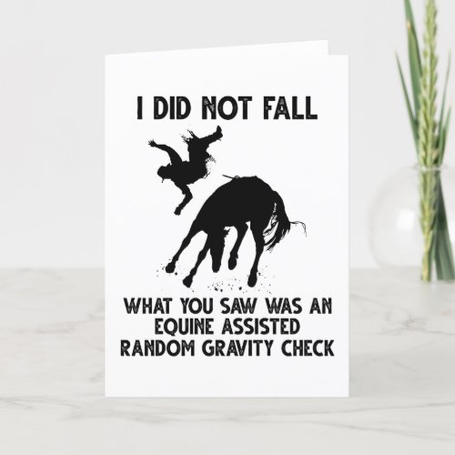 I Did Not Fall What You Saw Was An Equine Assisted Thank You Card