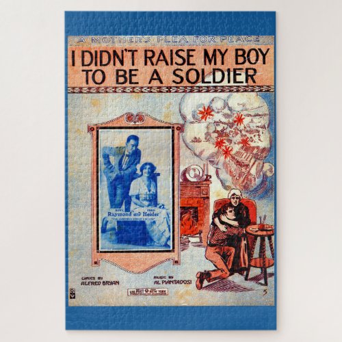 I Didnt Raise My Boy to Be a Soldier sheet music Jigsaw Puzzle