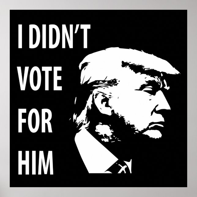 I didn’t vote for Trump Poster (Front)