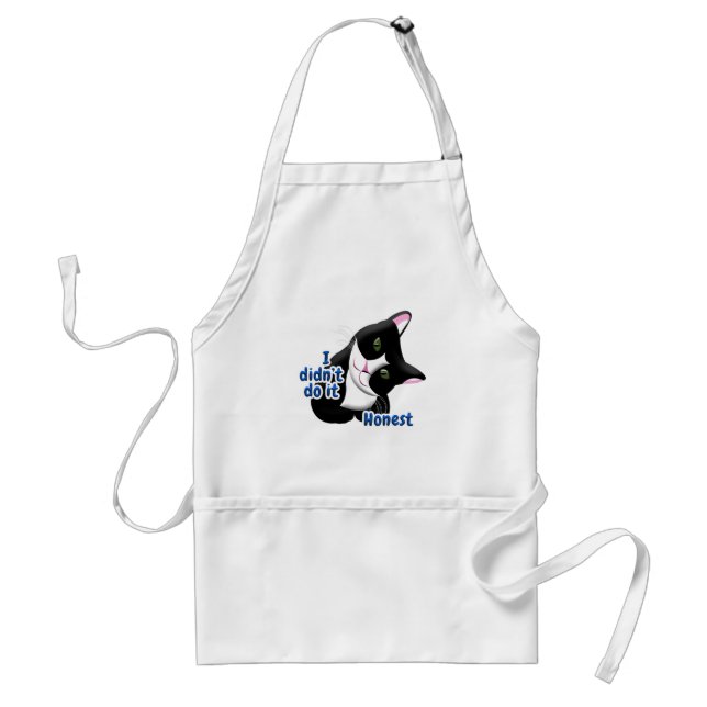 I didn't do it Cat Adult Apron (Front)
