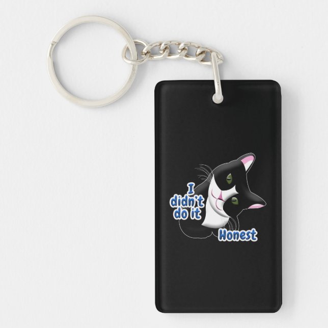 I didn't do it Cat Keychain (Front)