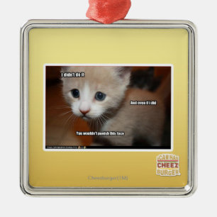 I didn't do it. metal ornament