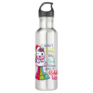 I Didn't Fart My Butt Blew You A Holiday Kiss Stainless Steel Water Bottle