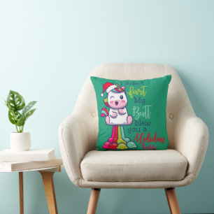 I Didn't Fart My Butt Blew You A Holiday Kiss Throw Pillow