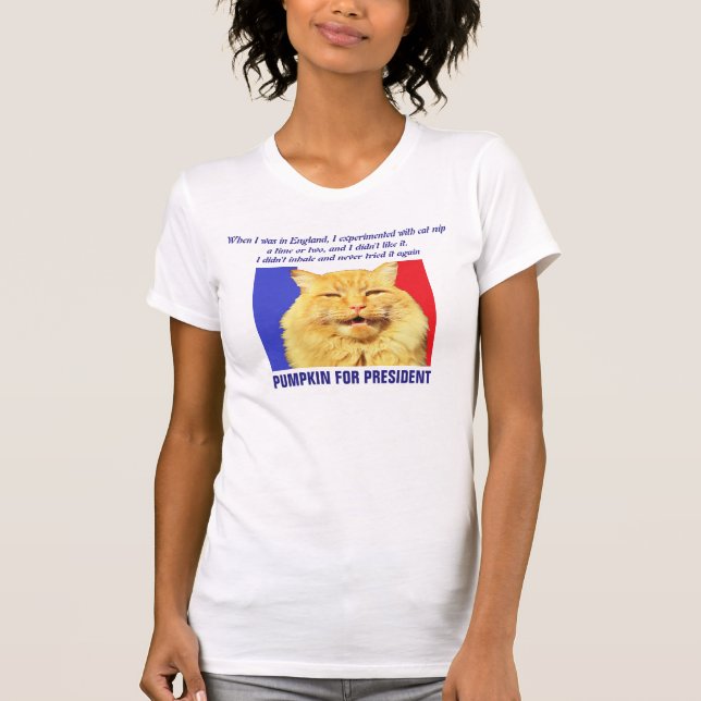 I didn't inhale - Pumpkin for President T-Shirt (Front)