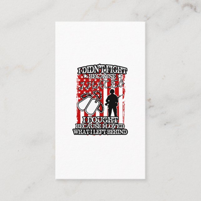 i didn't it fight because i hated it fought becaus business card (Front)