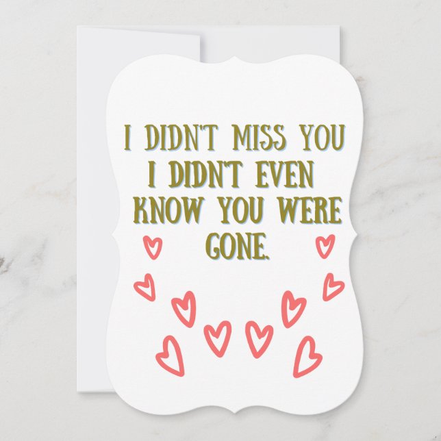 I Didn't Miss You Love (Front)
