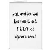 I Didn't Use Algebra (Front)