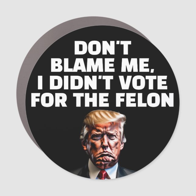 I Didn't Vote for the Felon Car Magnet (Front)