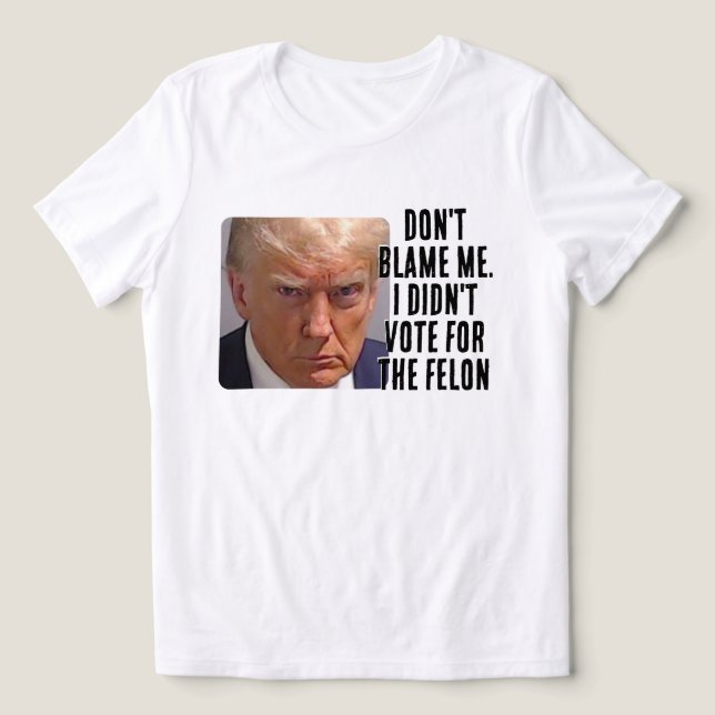 I Didn't Vote for the Felon Trump Tri-Blend Shirt (Design Front)
