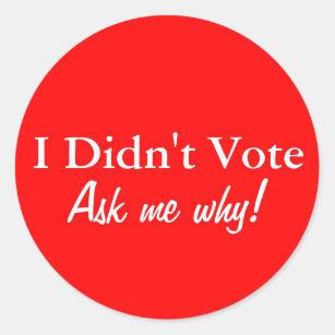 I Didn't Vote Sticker Set