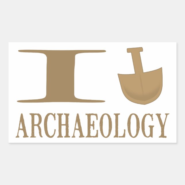 I Dig Archaeology Stickers (Front)