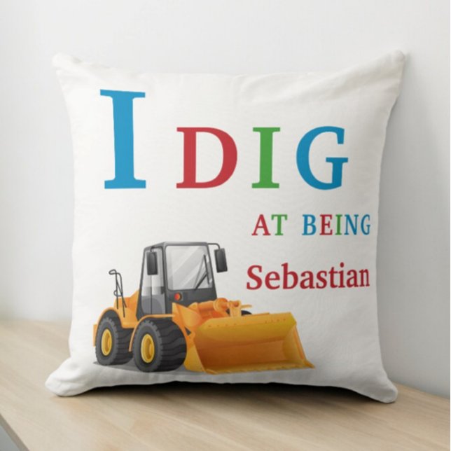 i dig at being modern minimal kids  throw pillow (Creator Uploaded)