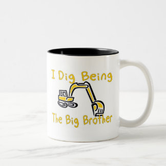 i dig big brother Two-Tone coffee mug