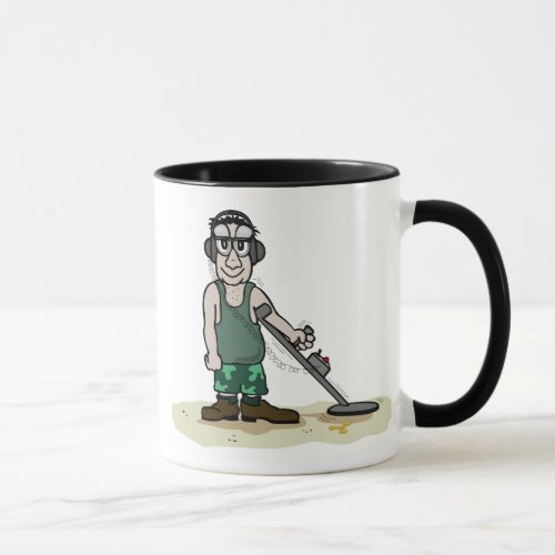 I Dig Booty Metal Detecting Guy Mug