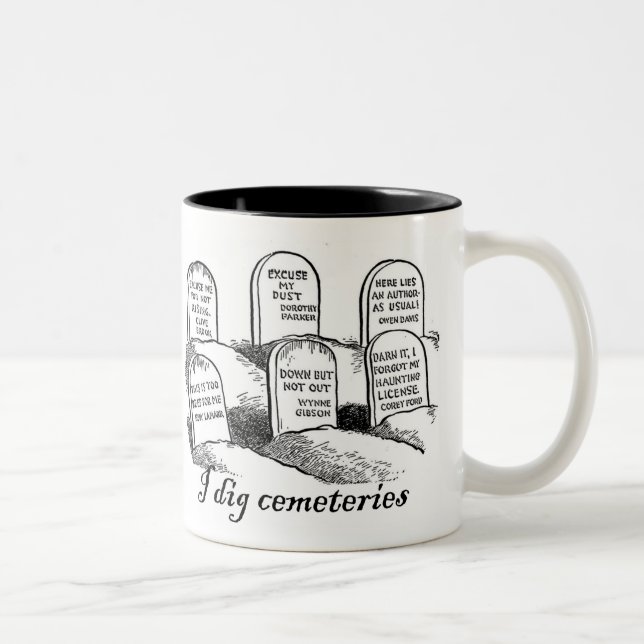 I Dig Cemeteries Two-Tone Coffee Mug (Right)