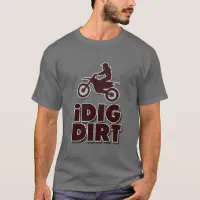 Trendy Simple Motocross Racing Bike Silhouette Boy's Cotton Youth Grey T- Shirt 