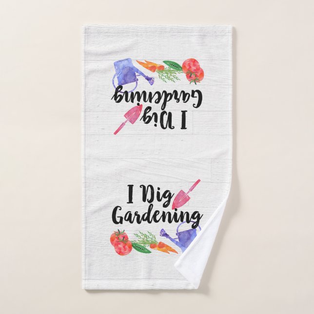 I Dig Gardening Cute Garden Gift Gardener Hand Towel (Hand Towel)