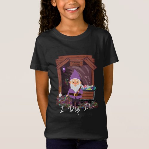 I Dig It _ Gemstone Rock Collector Hobby Kids T_Shirt