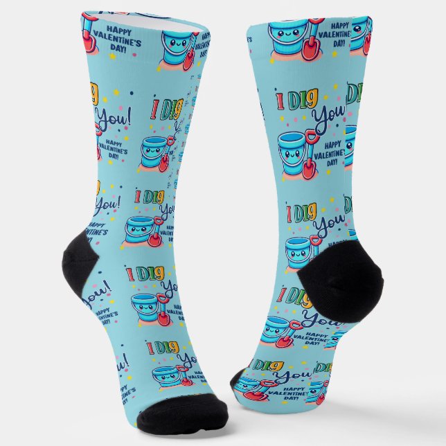 I Dig You” Socks – Valentine’s Day Gift for Friend (Angled)