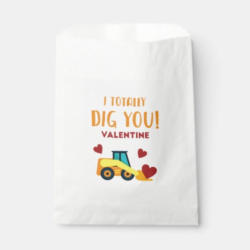 I Dig You _ Valentine Construction Favor Bag